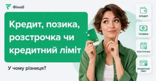 Кредит, позика, розстрочка та кредитний ліміт, у чому різниця